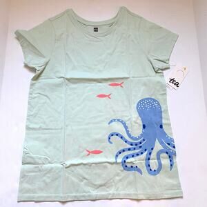 NEW Tea Collection Ocean Octopus Fish UV Short Sleeve Tee Shirt